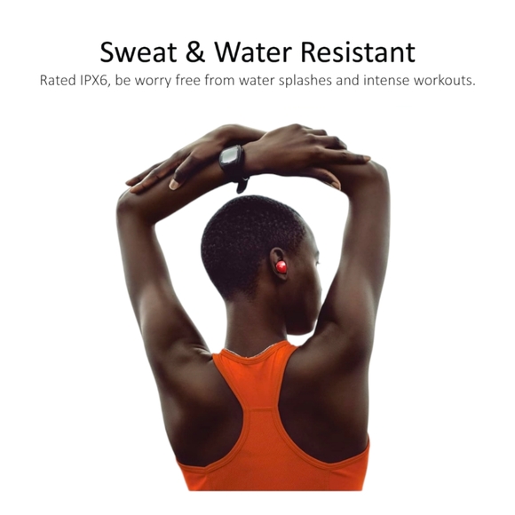 Red Wireless Waterproof 5.3 Bluetooth Earbuds W/Built-in Microphone Gift Wrapped - Picture 6 of 10